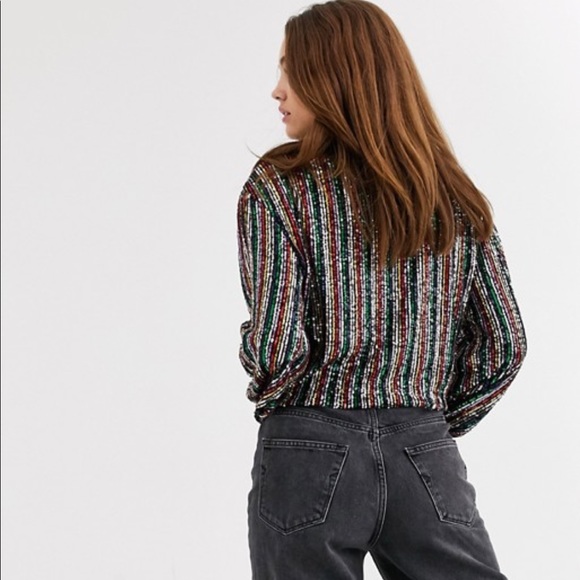 Free People Midnight City Rainbow Sequin Crop Top - Picture 6 of 15